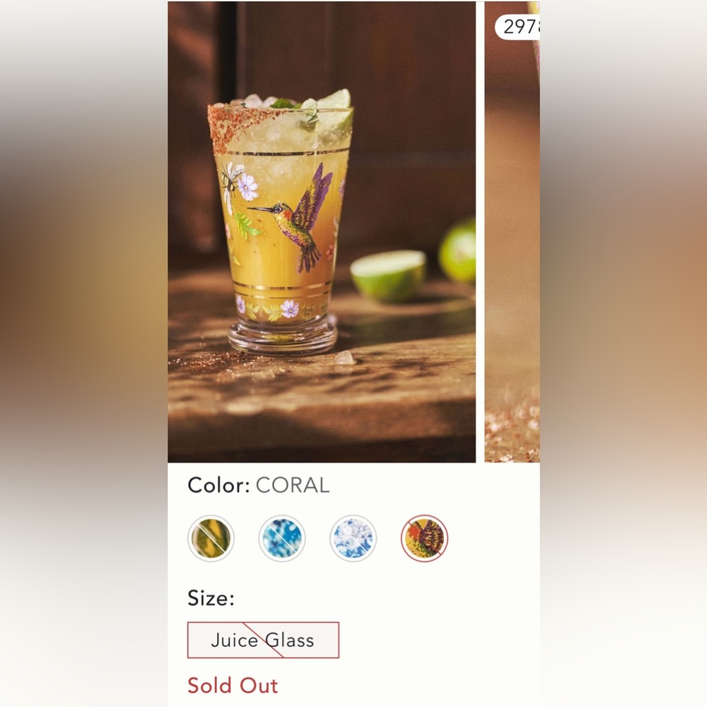 Anthropologie Lou Rota Juice Glasses - Set of Two - Brand New